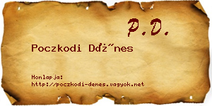 Poczkodi Dénes névjegykártya